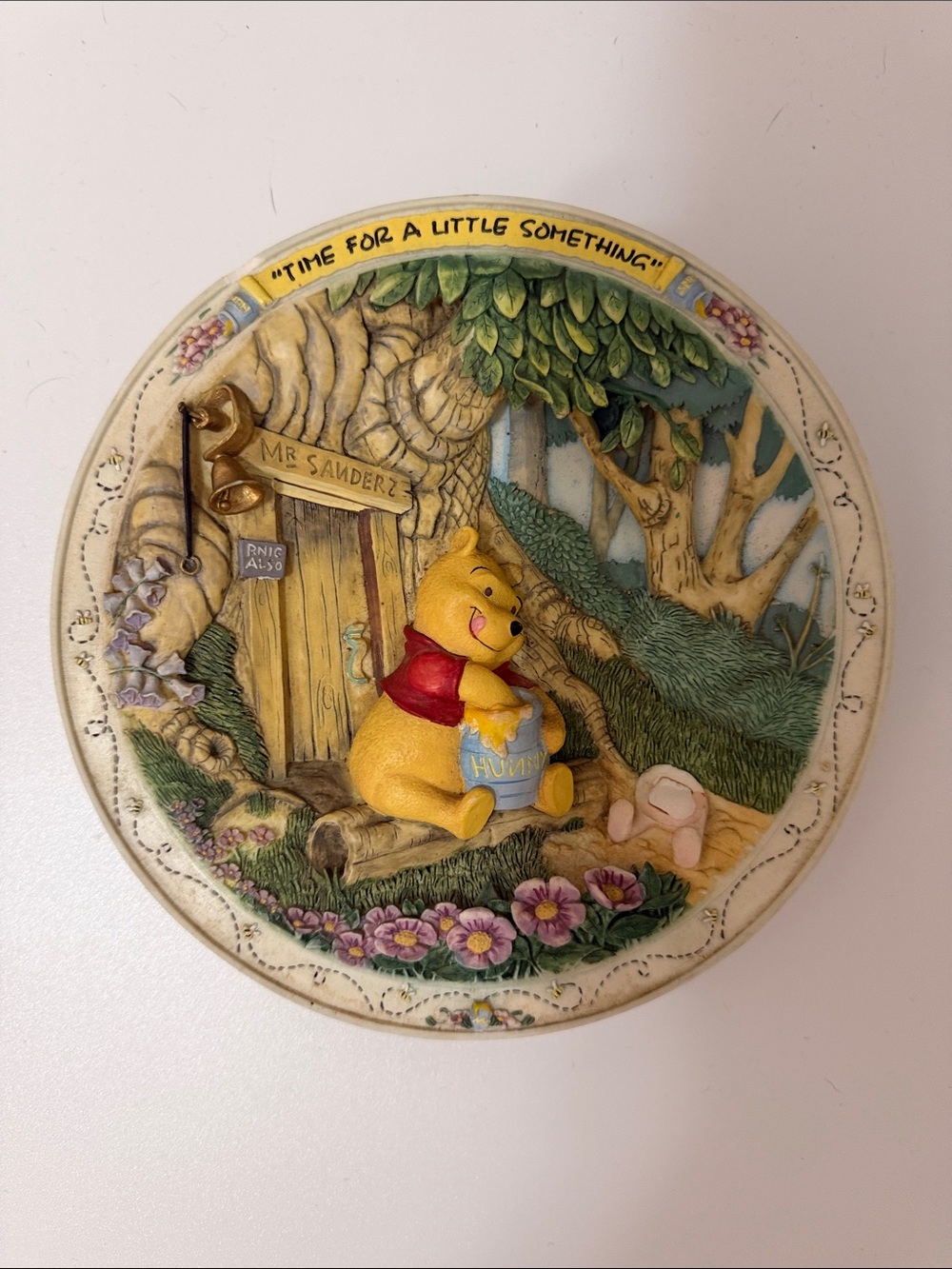 Vintage 1996 Winnie the Pooh Time For A Little Something Wall Hanging